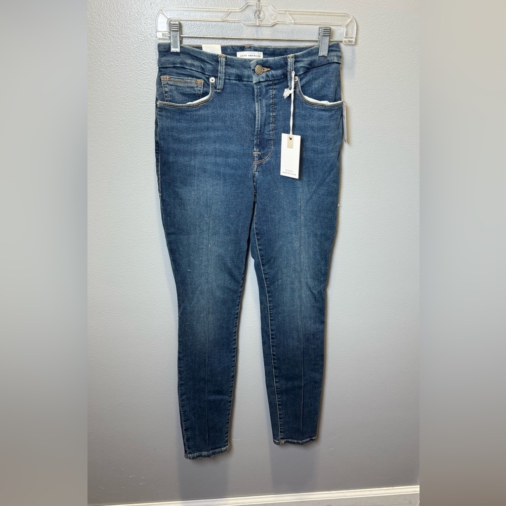 Good American NEW Women's Good Legs Mid-Rise Skinny Jeans Size 27/4‎